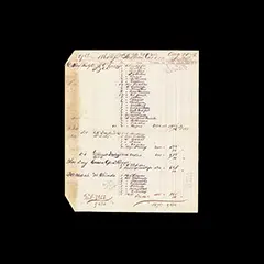 artifacts image of a shopping list