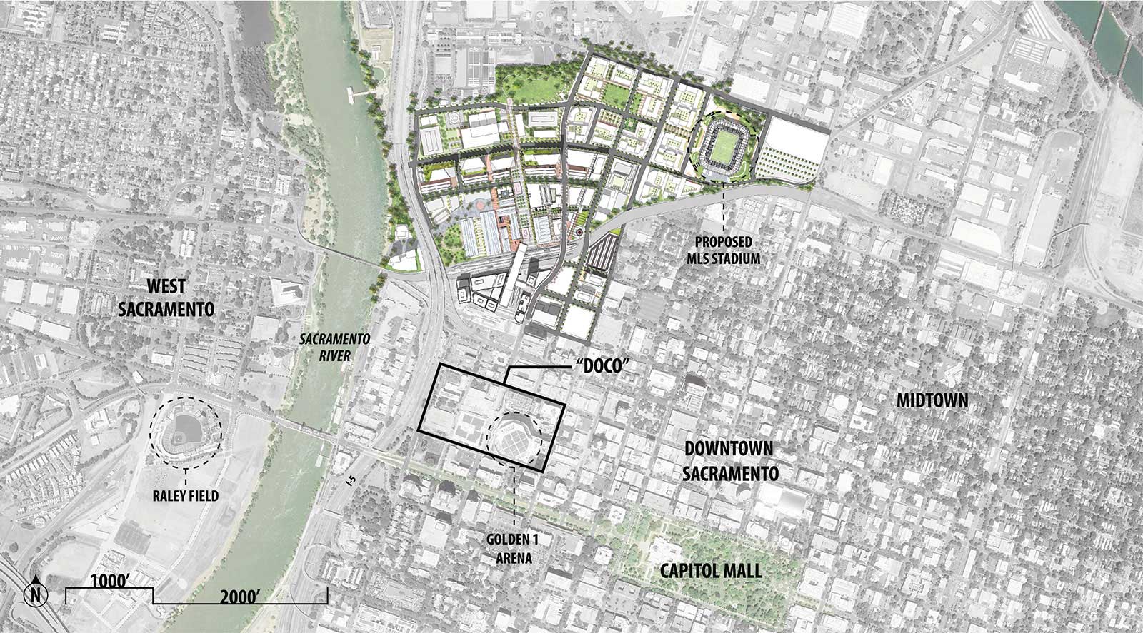 Sacramento Railyards Location Map