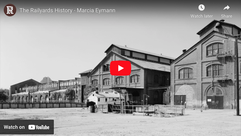 Screen grab of YouTube video The Railyards History
