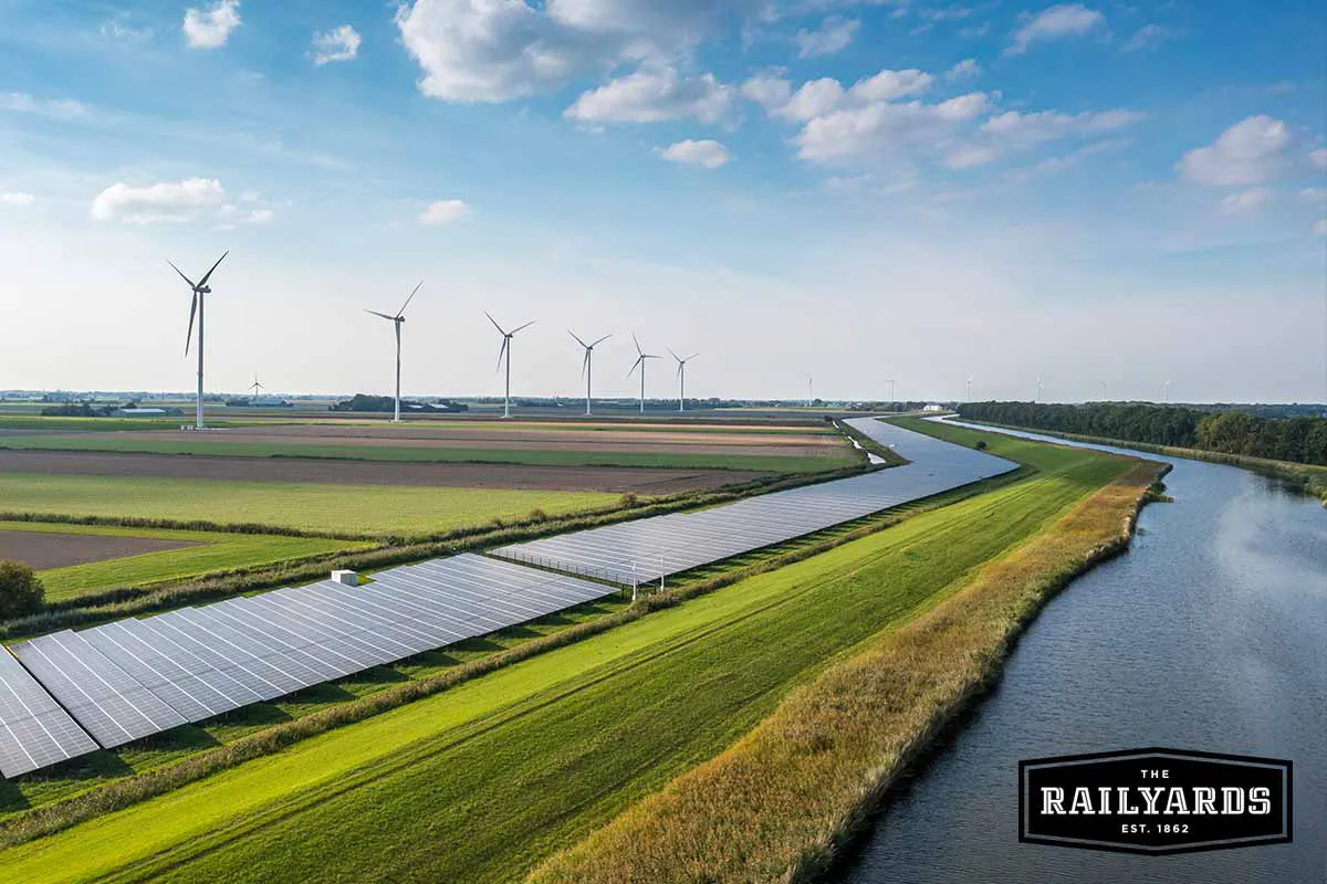 Image of Solar, wind, and water energy systems